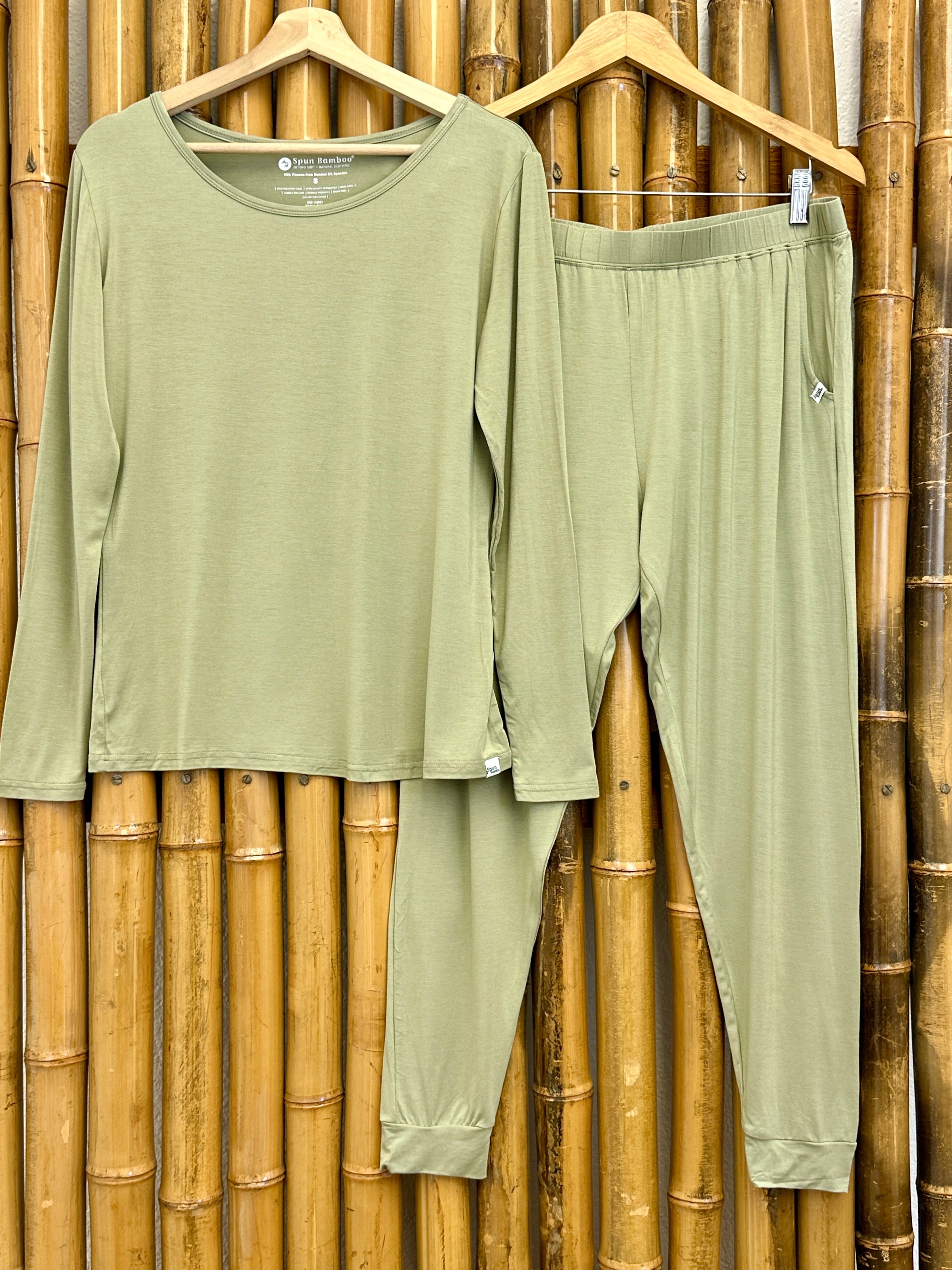Women's Bamboo Lounge Set Long Sleeve Tee & Joggers