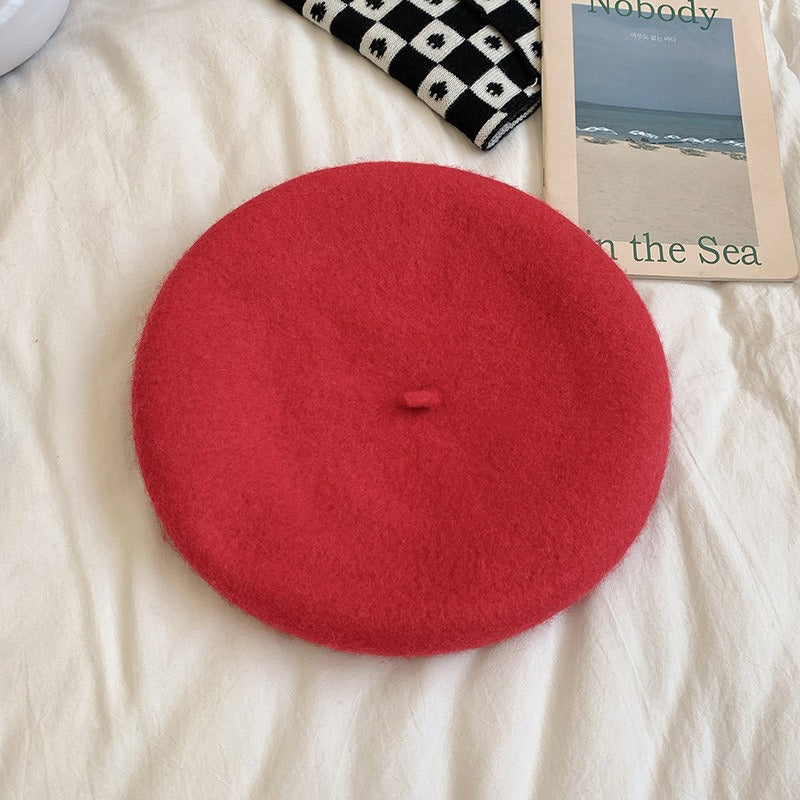 Vibrant Wool Blend Beret Retro Harajuku Style Painter Hat - Image 13