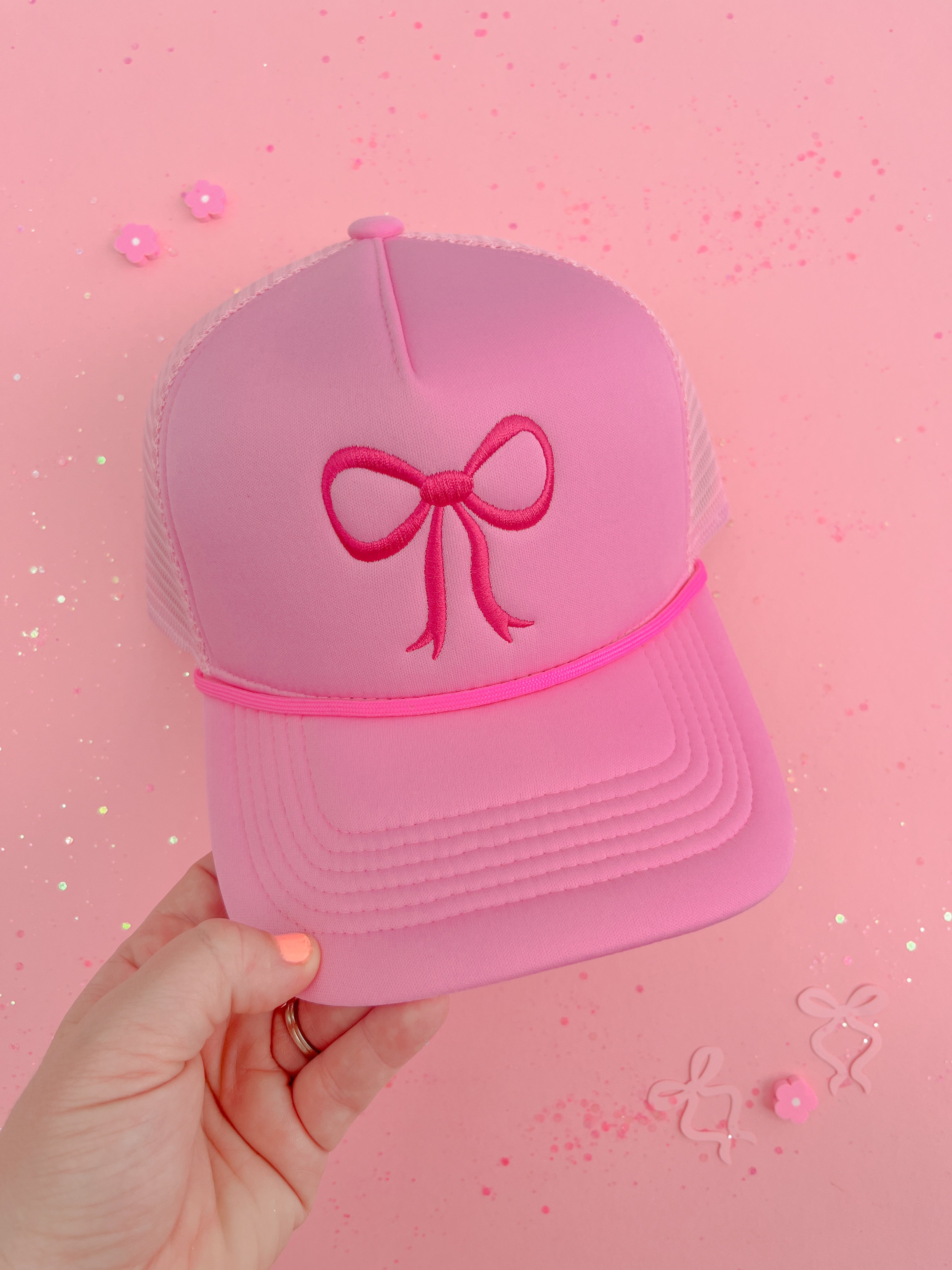 Pink Bow Trucker Hat