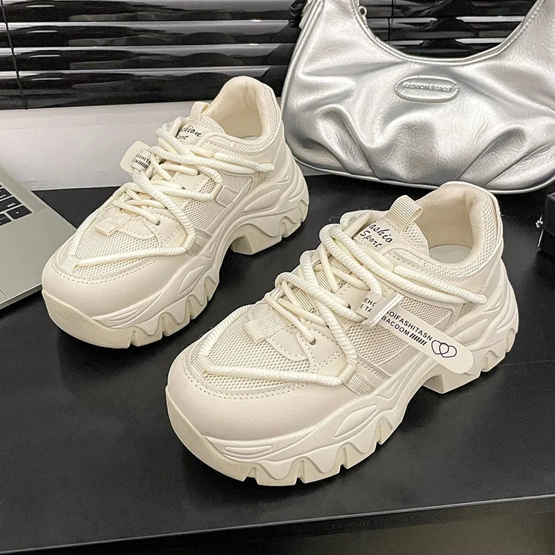 Chunky Platform Height Increasing Fashion Sneakers - Image 4