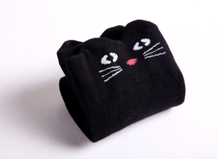 Playful Toddler Multicolor Striped Knee High Socks with Animals - Image 9