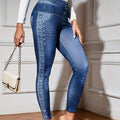 High-Waist Denim-Look Yoga Pants Slimming Butt-Lifting Leggings