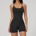 Sleeveless Slim-Fit Backless Jumpsuit for Sport & Fitness