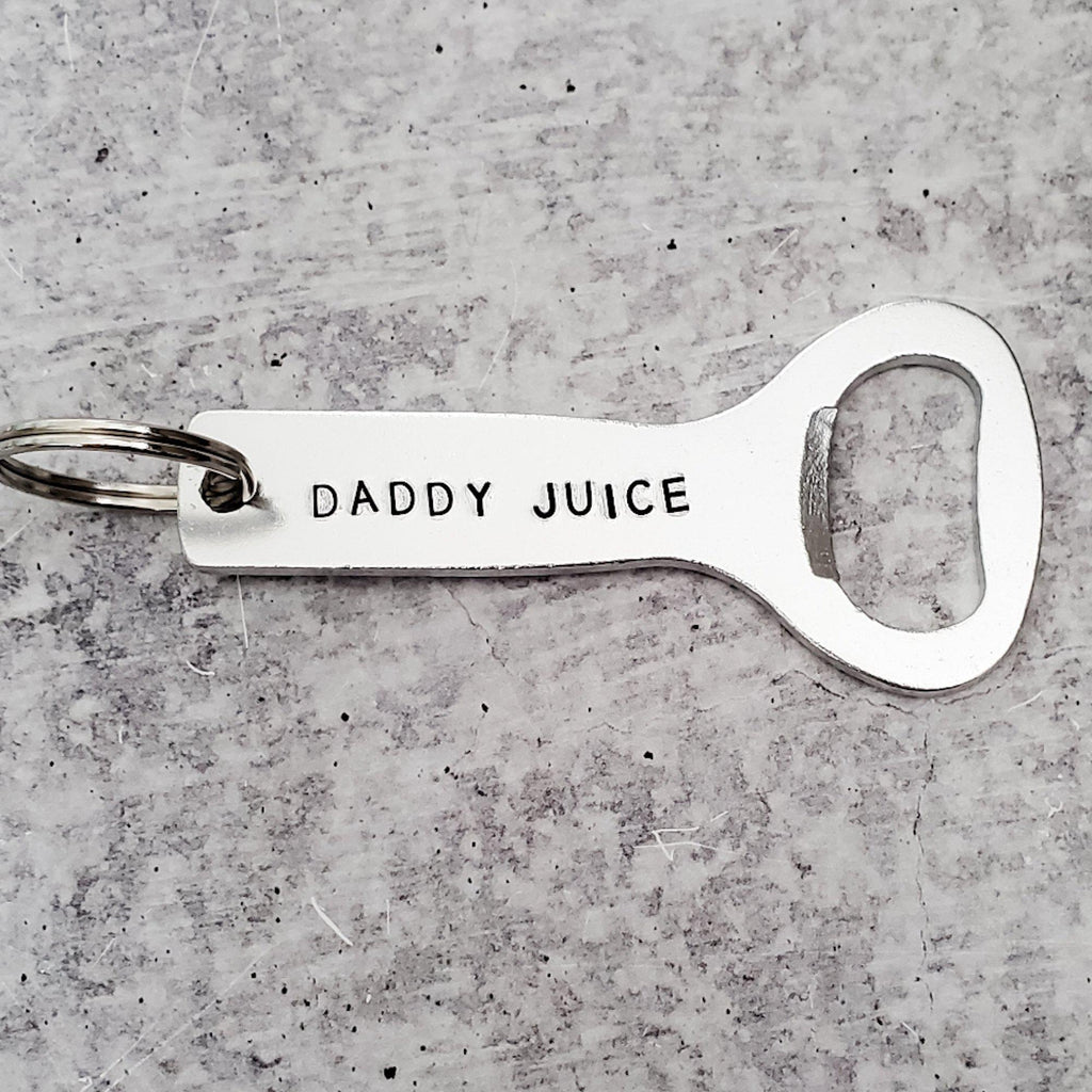 DADDY JUICE Beer Bottle Opener Keychain
