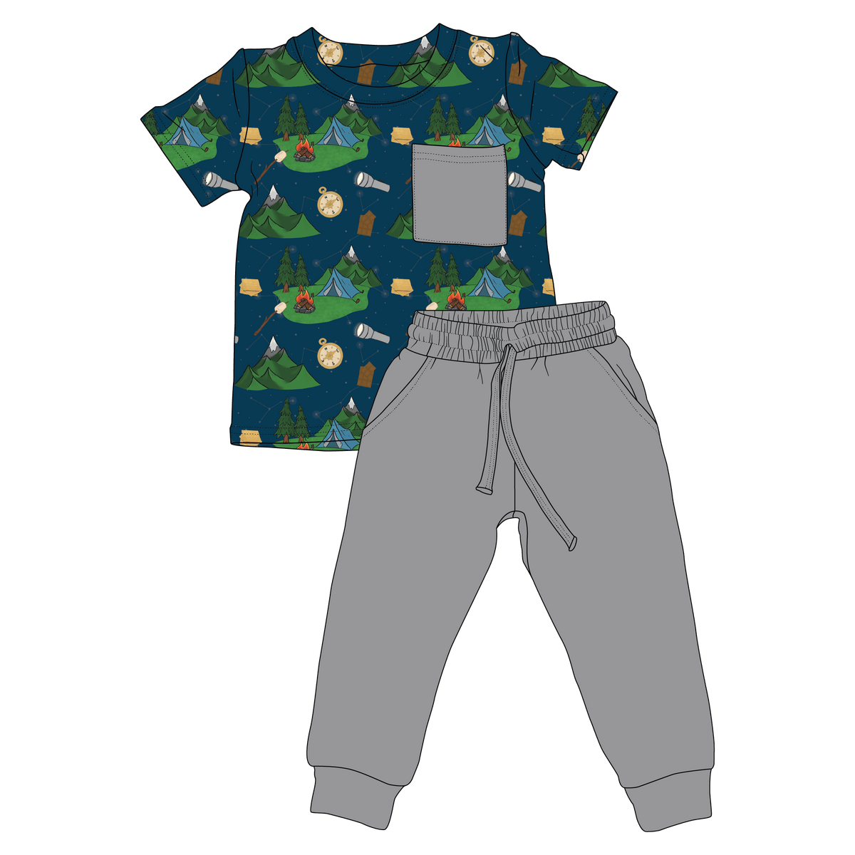 Dane Bamboo Pocket Tee & Jogger Set (Pre-Order)