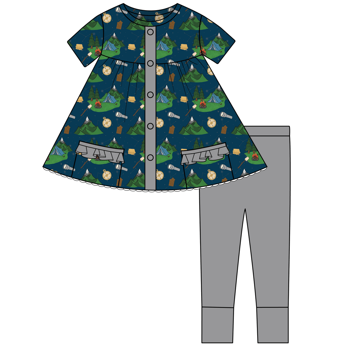 Dane Bamboo Short Sleeve Tunic + Legging Set (Pre-Order)