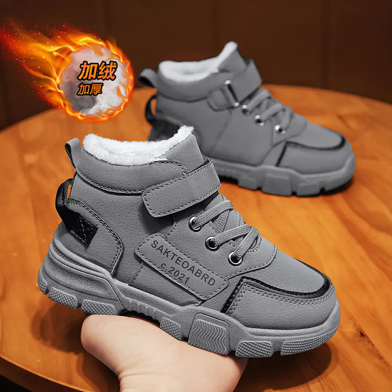 Boys' Cotton Winter Boots - Thick Warm Casual Shoes