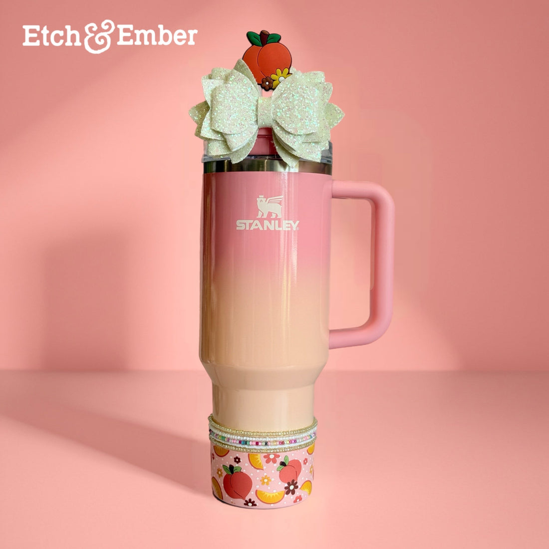 Sweet Peach Charm - Tumbler Handle Charm