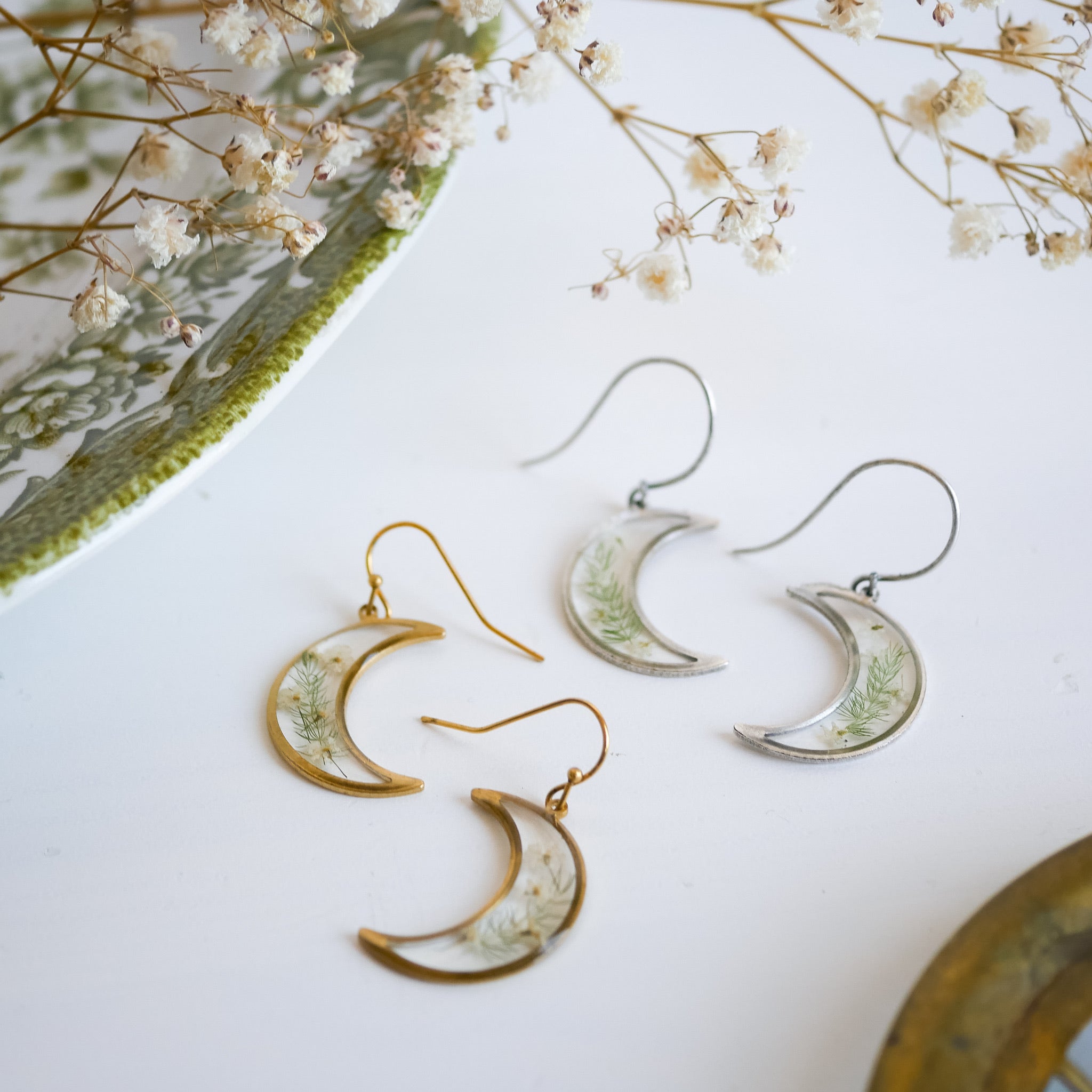 Garden Flower Earrings - Gold & Silver Botanical Posts