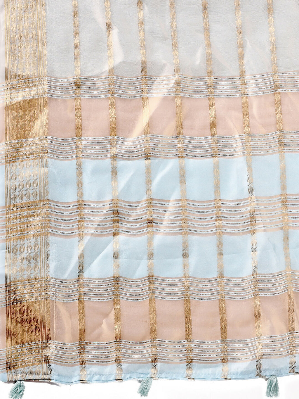 Shree Shyam Fashion Organza Sky Blue Saree