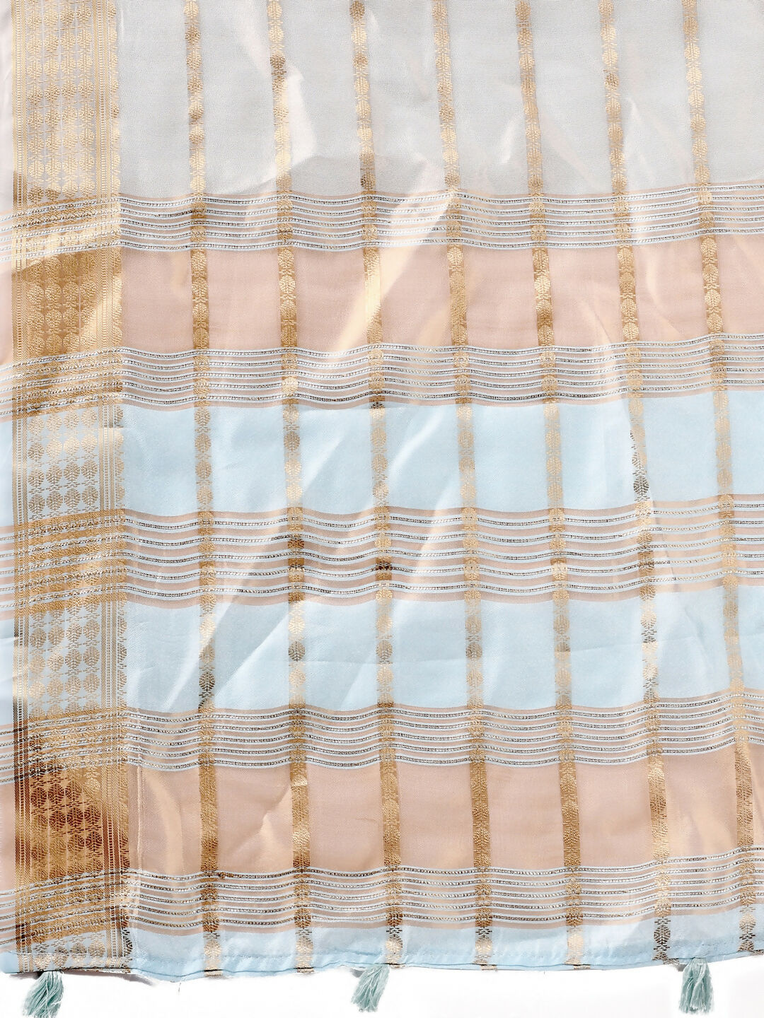 Shree Shyam Fashion Organza Sky Blue Saree