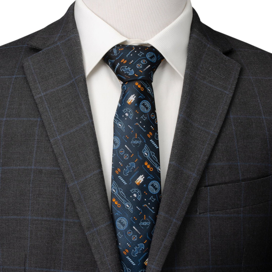 DC Batman Batmobile Black Men's Tie