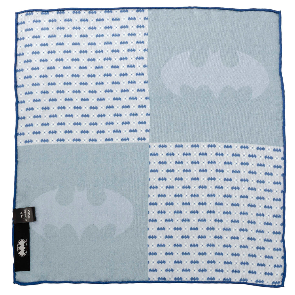 DC Batman Multi Motif Blue Pocket Square