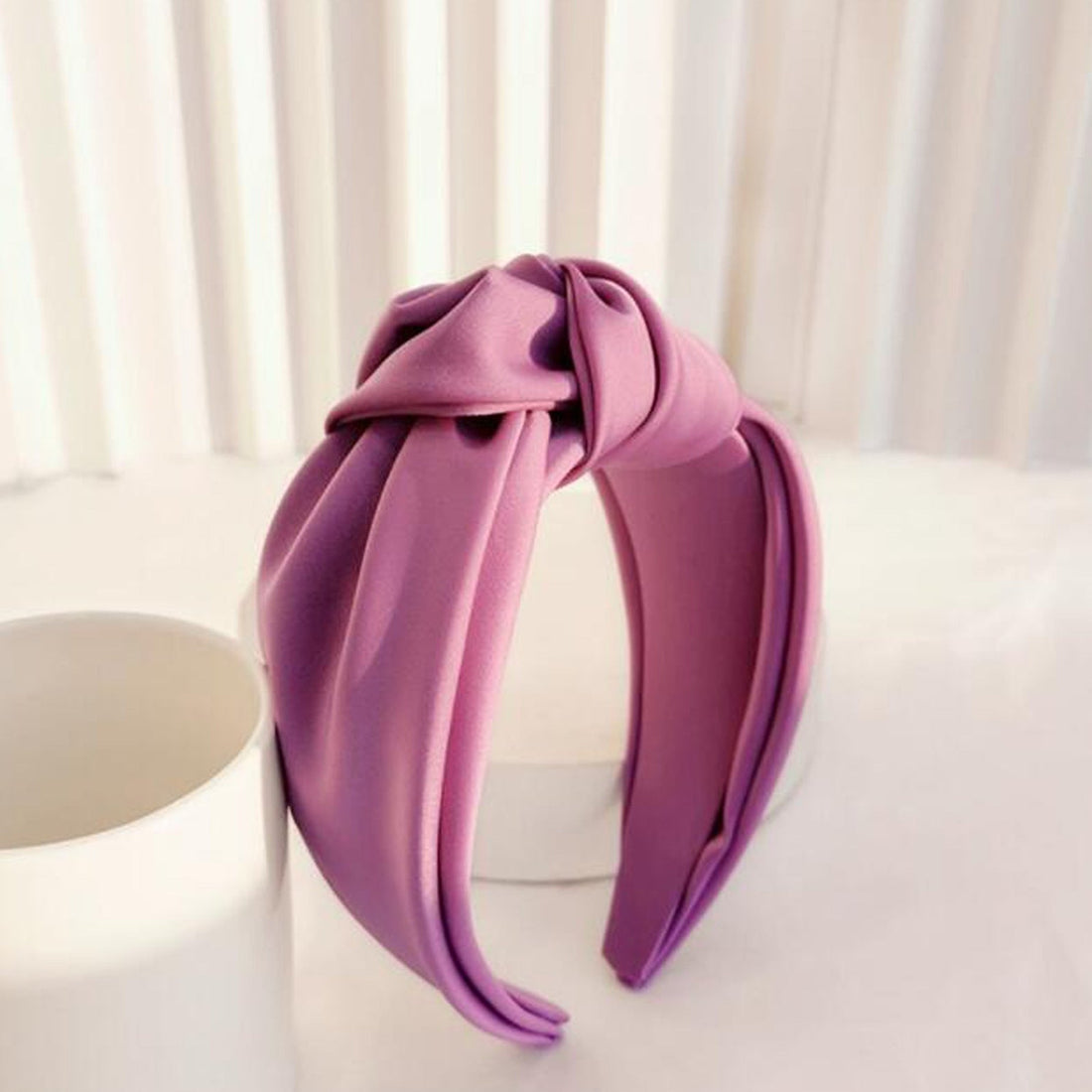 Wide Solid Color Knot Headband for Women - Stylish Hair Accessory - Image 13