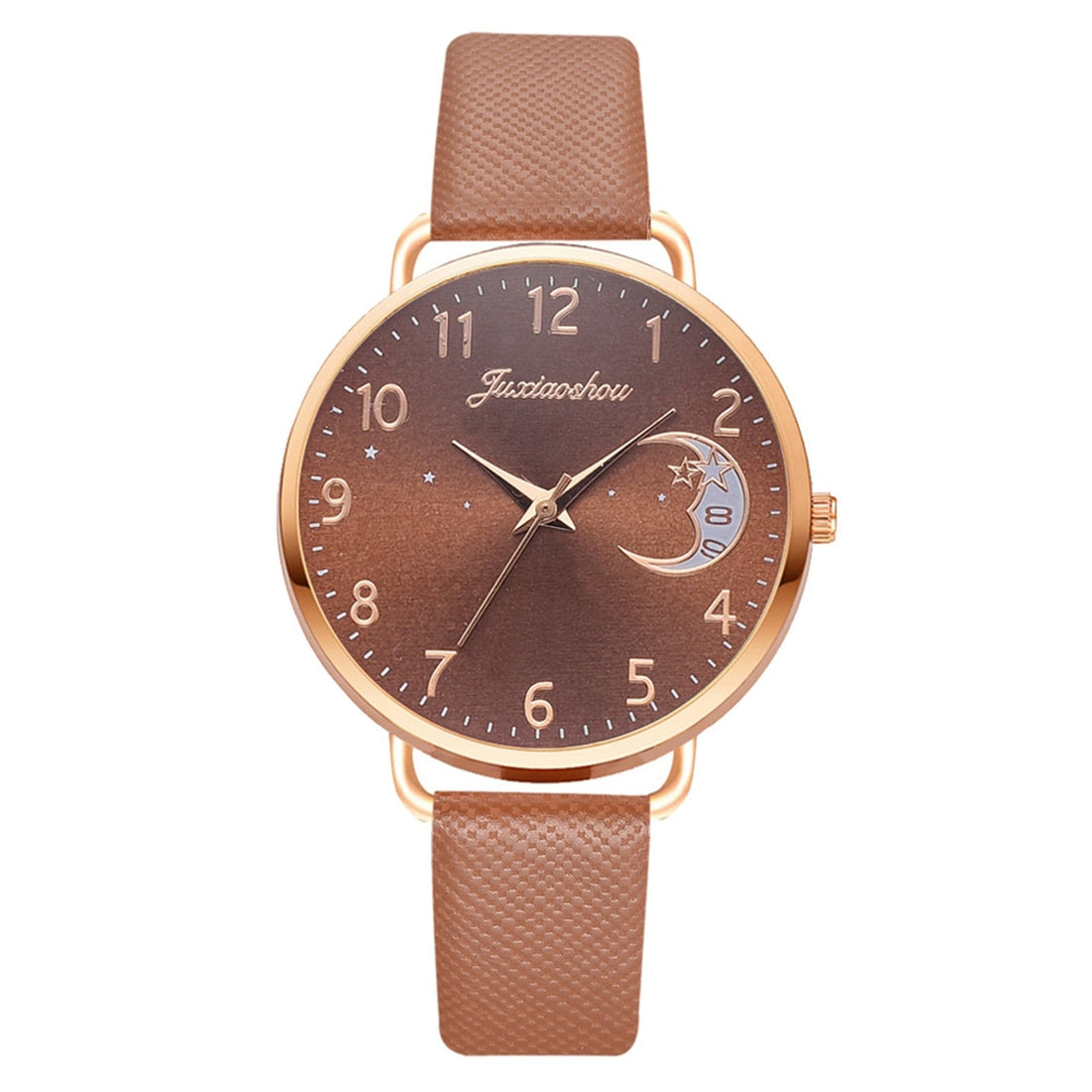 Harajuku Style Leather Strap Women's Watch with Star Moon Dial - Image 8