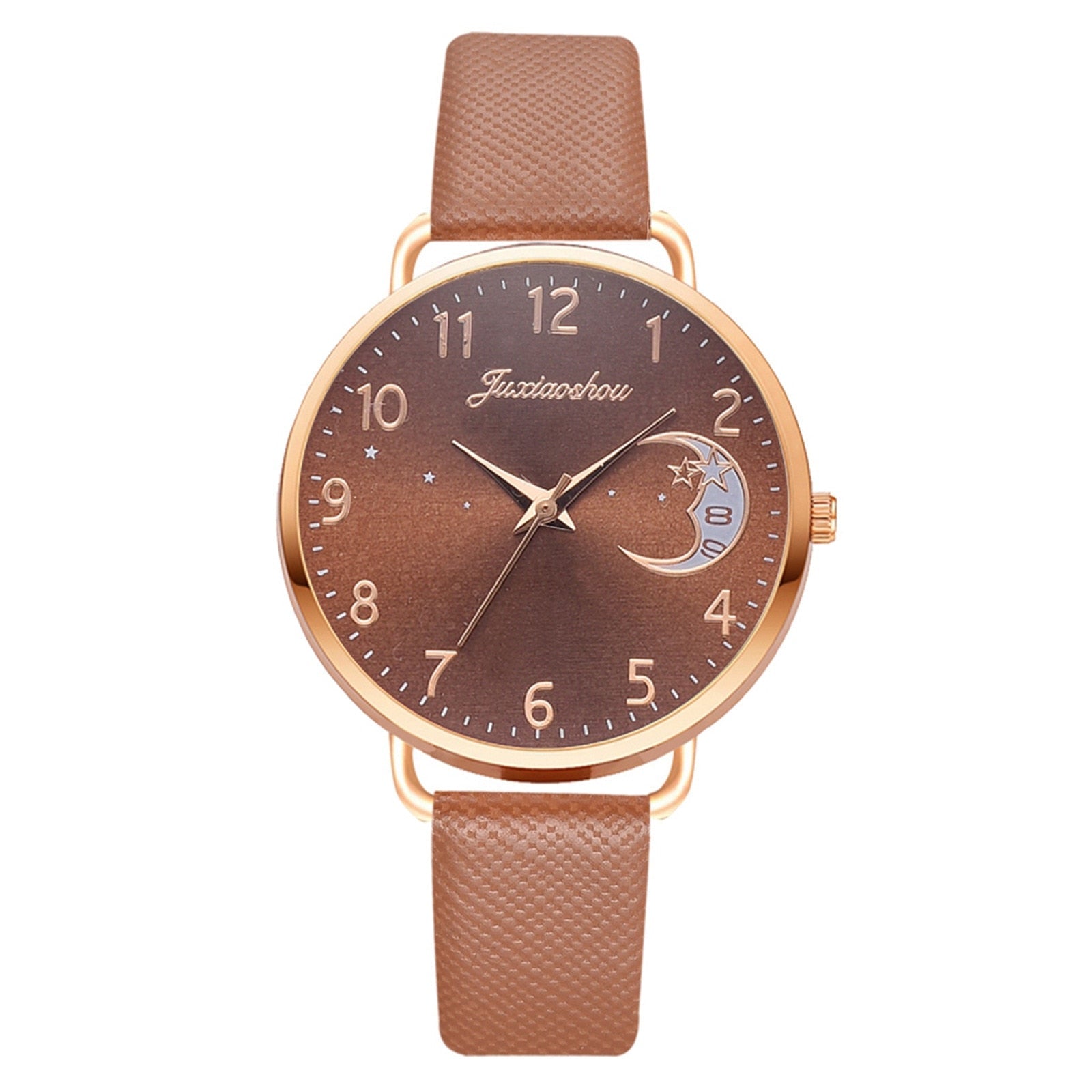 Harajuku Style Leather Strap Women's Watch with Star Moon Dial - Image 8