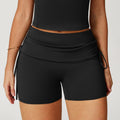 Women's Drawstring Tight Yoga Shorts for Running and Sport