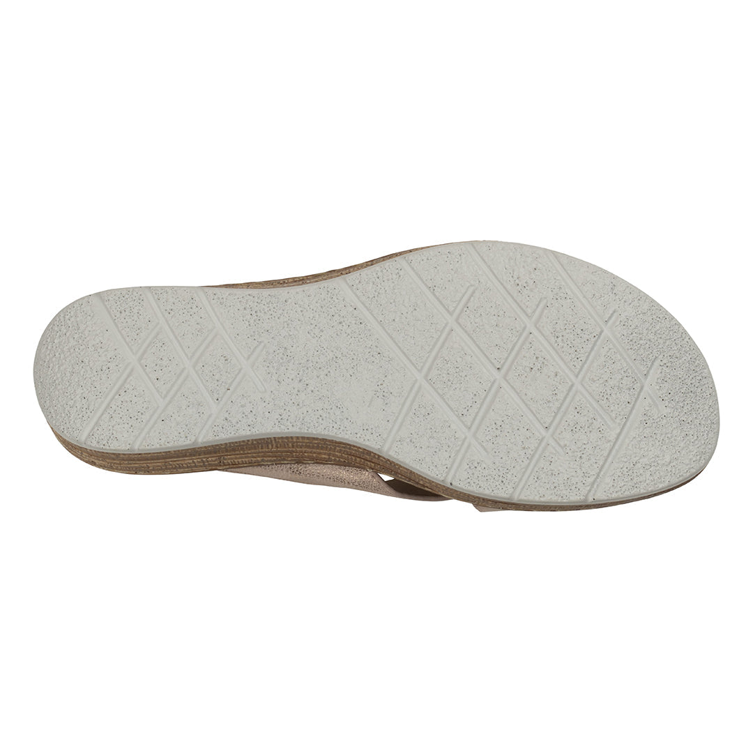 Women's Demi Blush Cross Strap Wedge Sandals