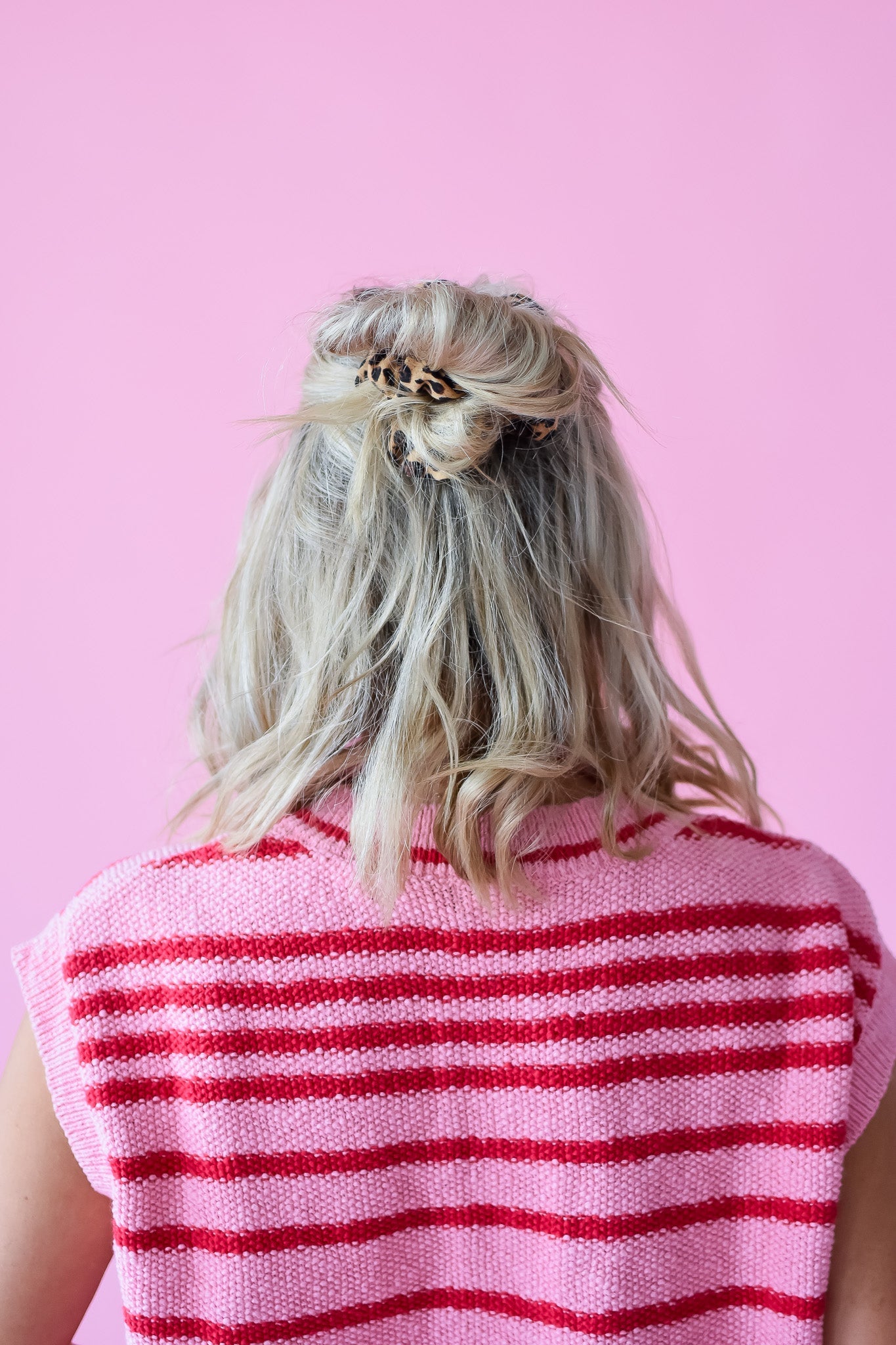 Leopard Knit Regular Scrunchy