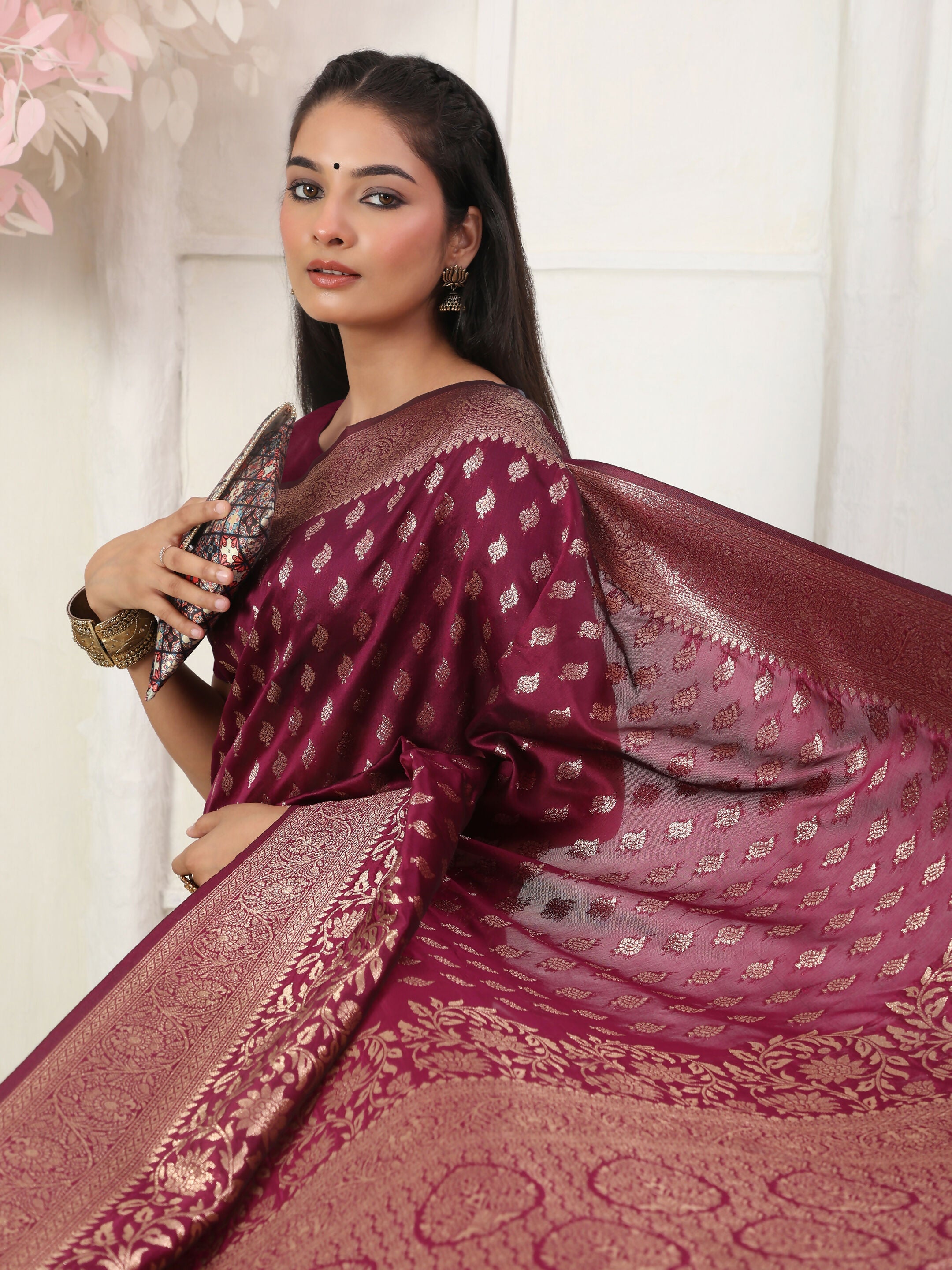 Shree Shyam Fashion Lichi Silk Green Saree