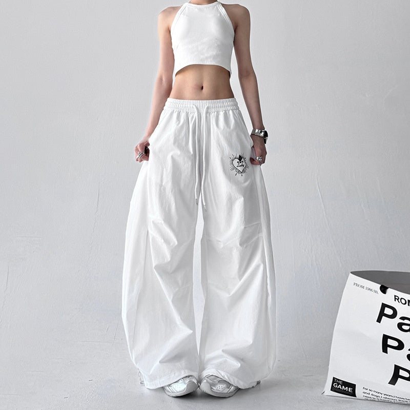 Women's Harajuku Style Quick Drying Wide Leg Sports Pants - Image 3