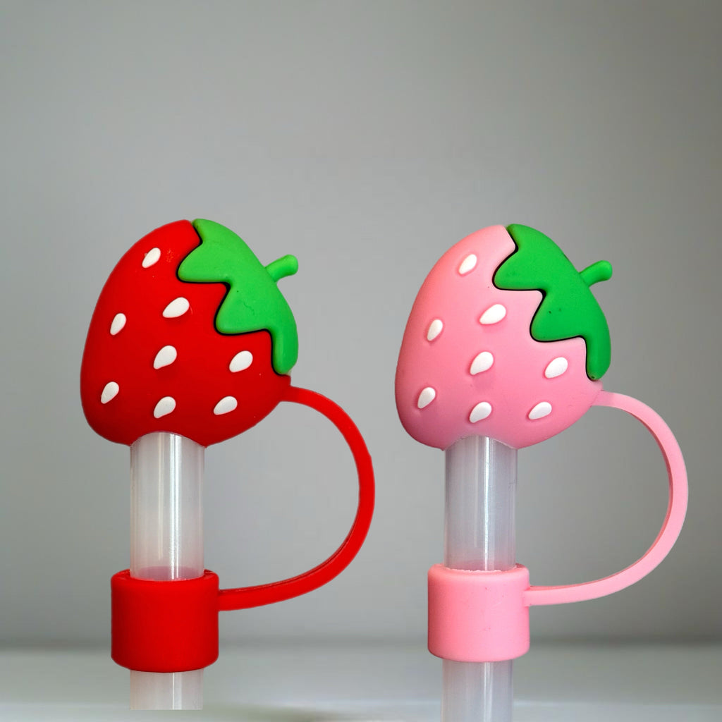 STRAWBERRY Straw Toppers