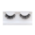 VIP Faux Mink Eyelashes in deep black, displayed on a clean white tray.