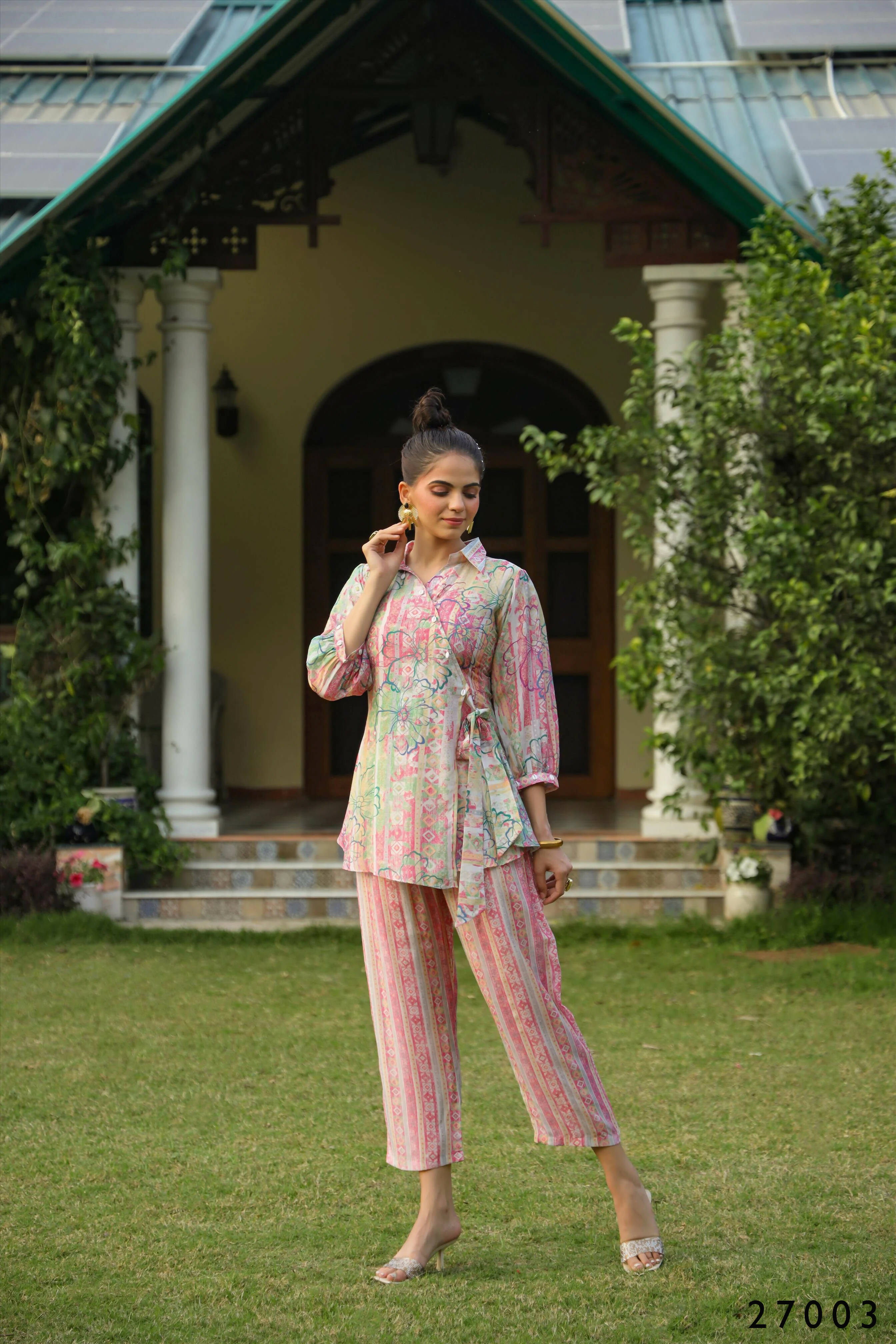 Anya Multi Mull Cotton Co-ord Set for Women - Casual Digital Print
