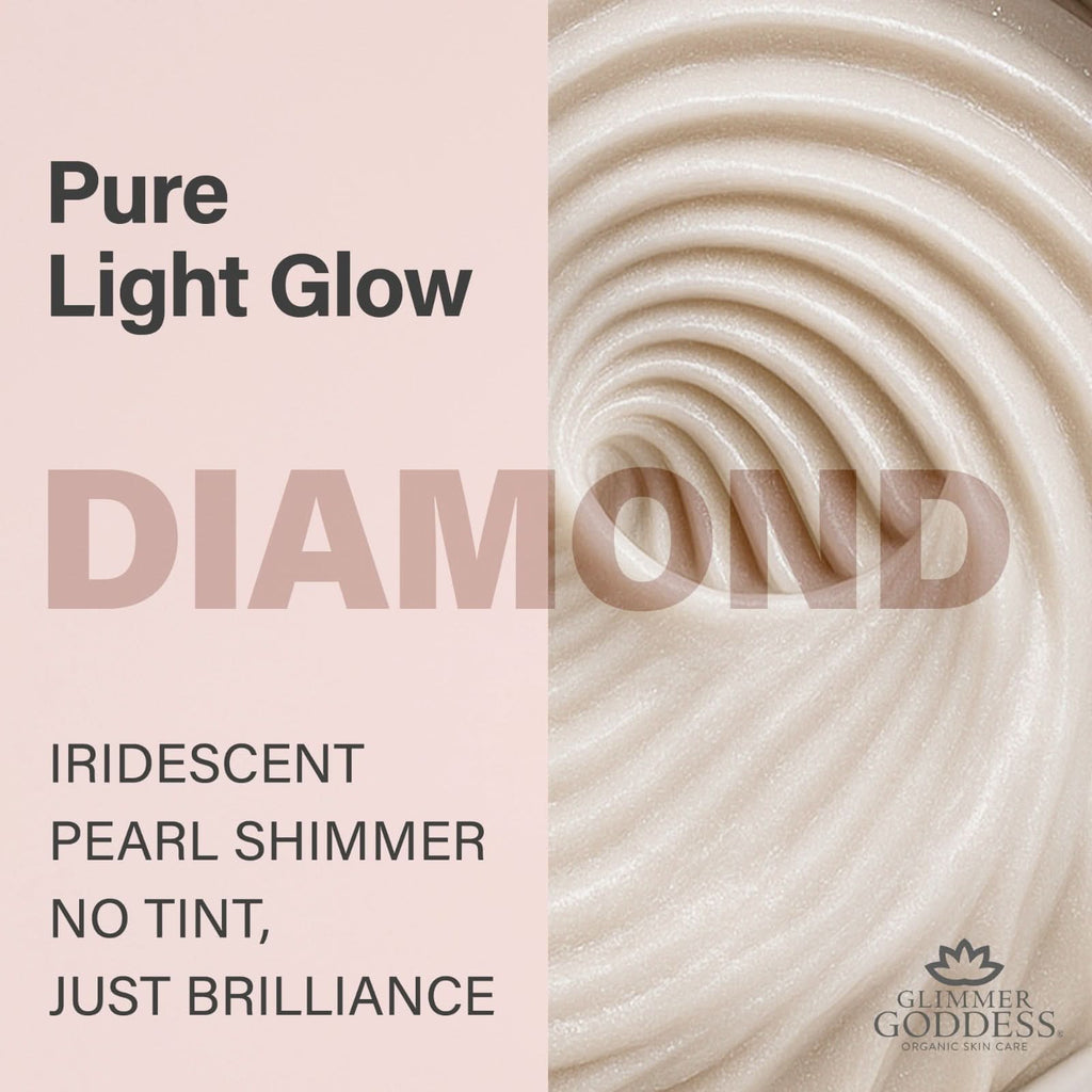 Organic Shimmer Whipped Body Butter Diamond Level 1 Subtle Glow 4oz