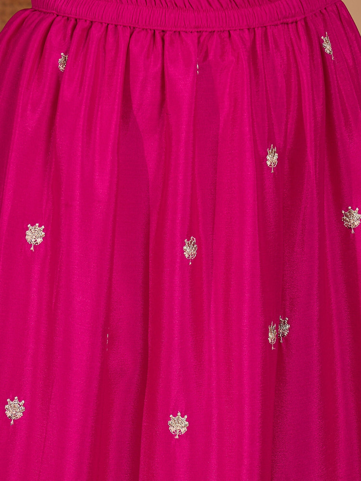 Pink Chinon Silk Kurta Set with Embroidery - Ethnic Festive Wear