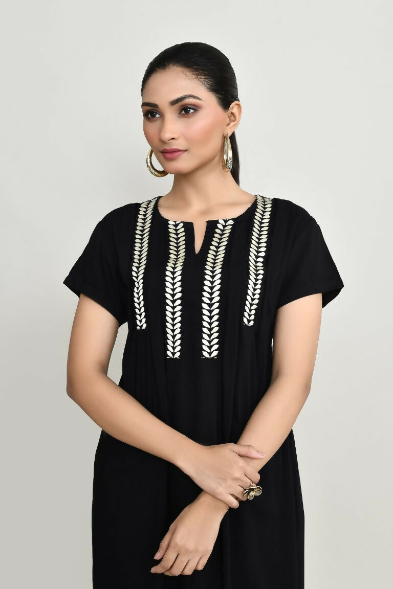 Joban Fashion Black Rayon Tunic