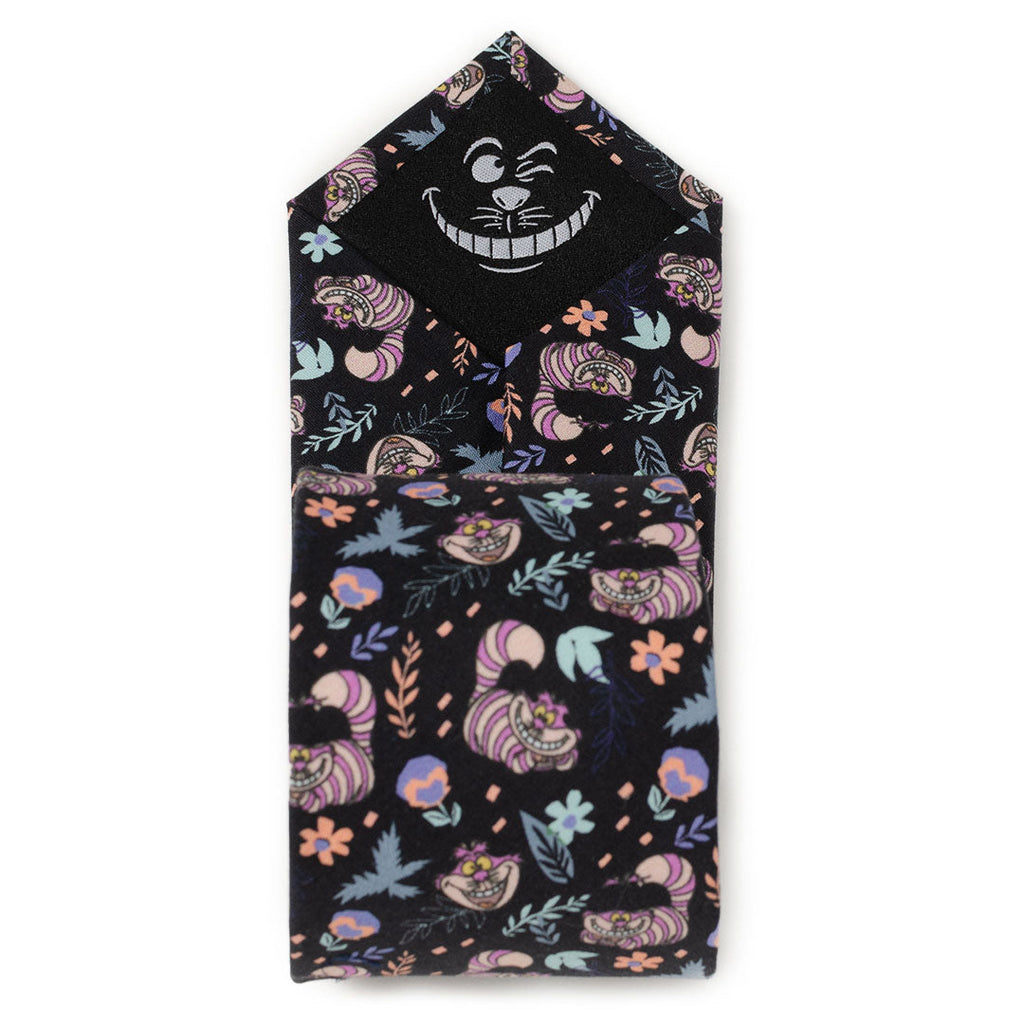 Disney Alice in Wonderland Cheshire Cat Print Men's Black Tie - Image 8