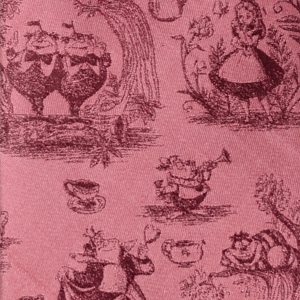 Disney Alice in Wonderland Dusty Red Men's Silk Necktie - Image 4
