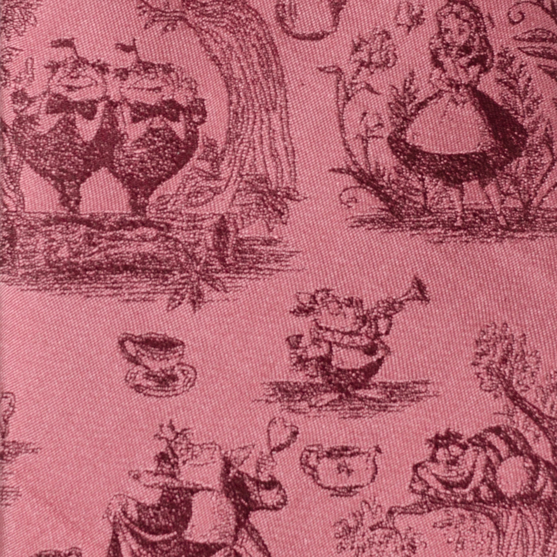 Disney Alice in Wonderland Dusty Red Men's Silk Necktie - Image 4