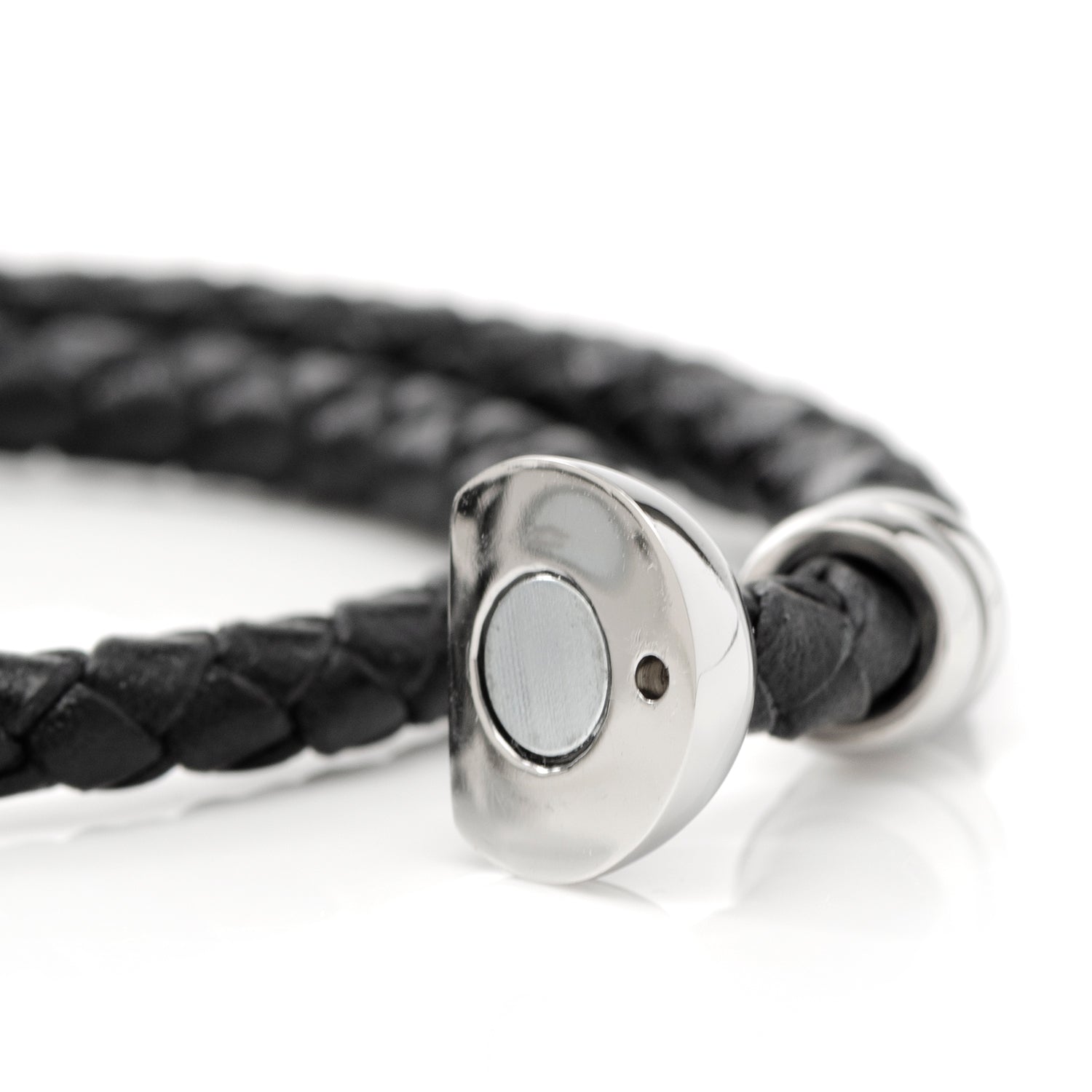 Disney Mickey Mouse Braided Black Leather Double Wrap Bracelet - Image 4