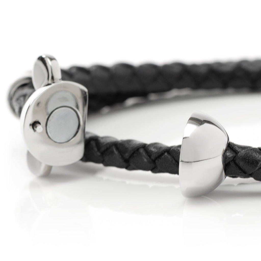 Disney Mickey Mouse Braided Black Leather Double Wrap Bracelet - Image 6