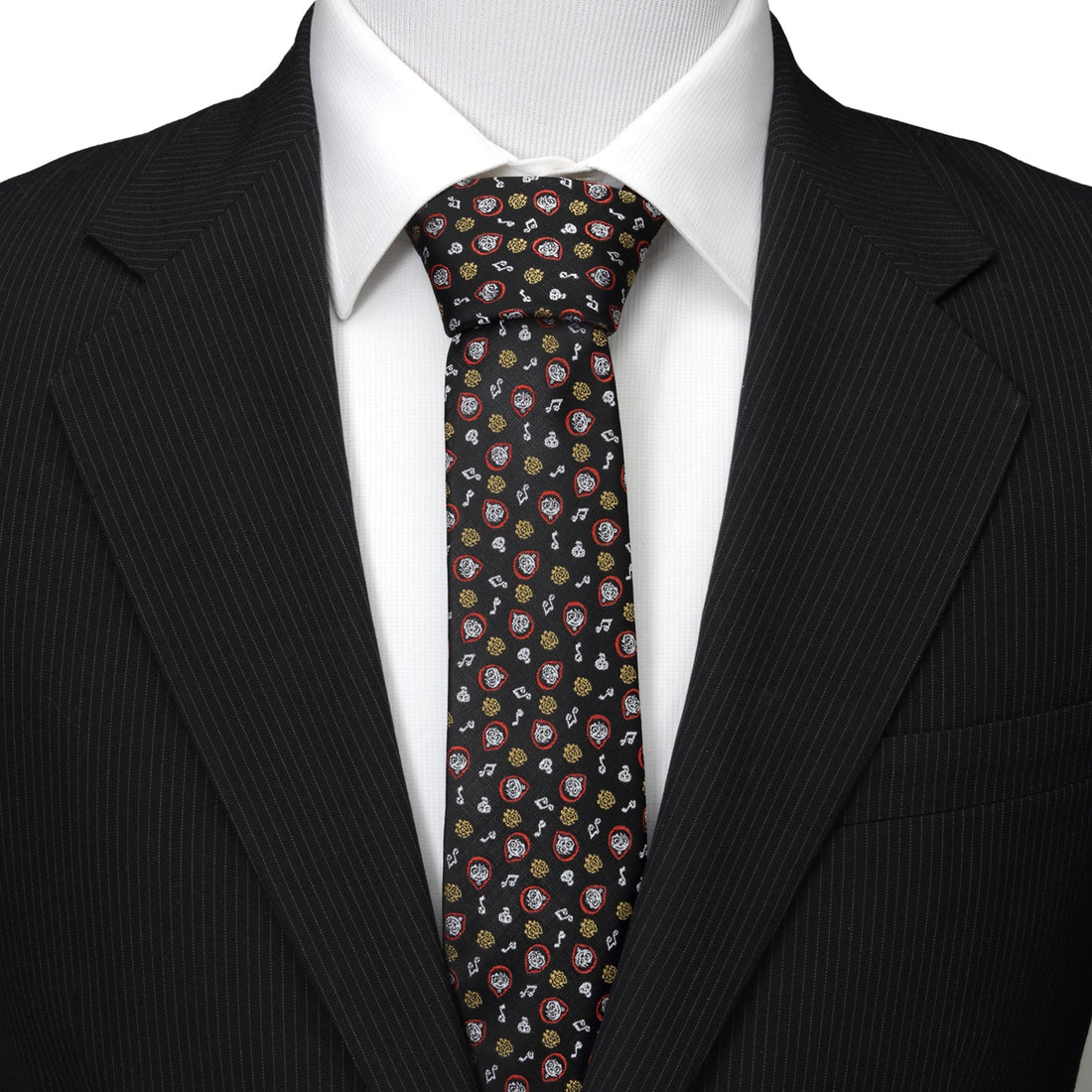 Disney Pixar Coco Inspired Black Necktie with Character Motif - Image 2