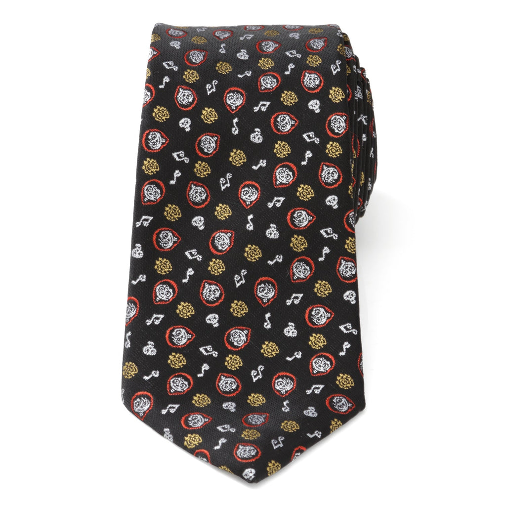 Disney Pixar Coco Inspired Black Necktie with Character Motif - Image 3