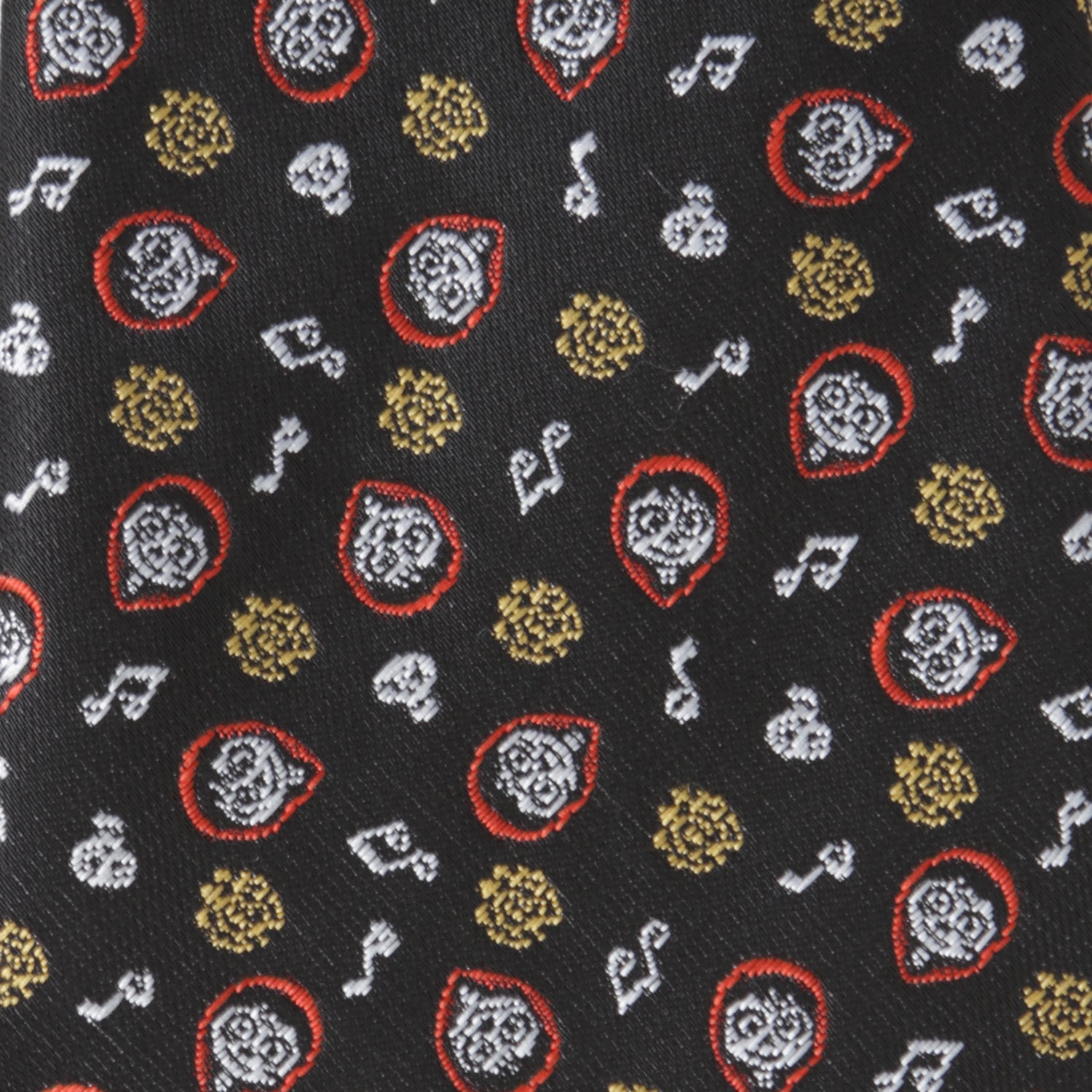 Disney Pixar Coco Inspired Black Necktie with Character Motif - Image 5