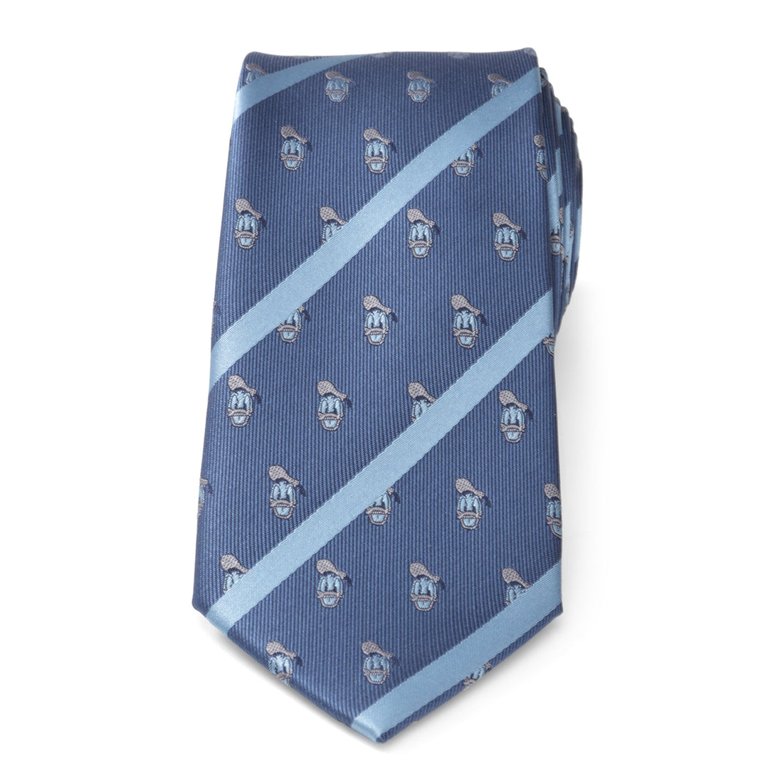 Disney Donald Duck Stripe Tie in Aegean Blue and Sky Blue - Image 3