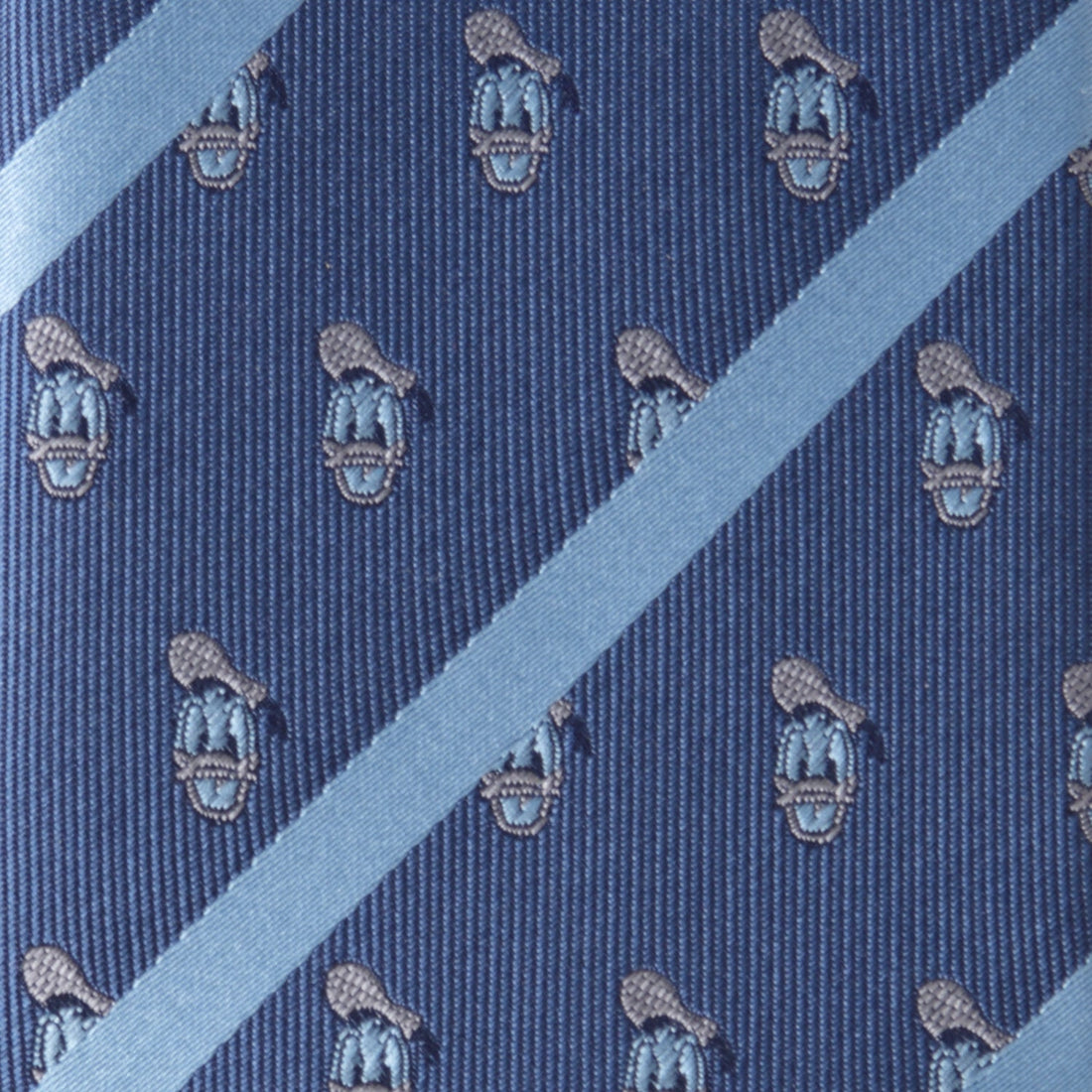 Disney Donald Duck Stripe Tie in Aegean Blue and Sky Blue - Image 4