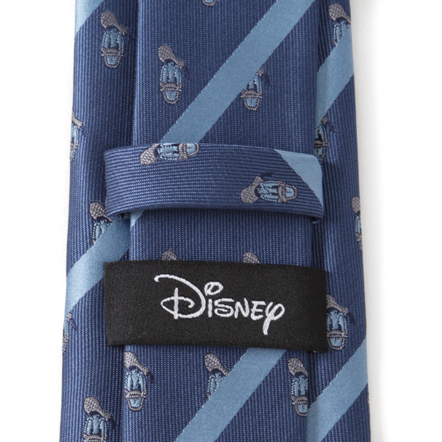Disney Donald Duck Stripe Tie in Aegean Blue and Sky Blue - Image 5