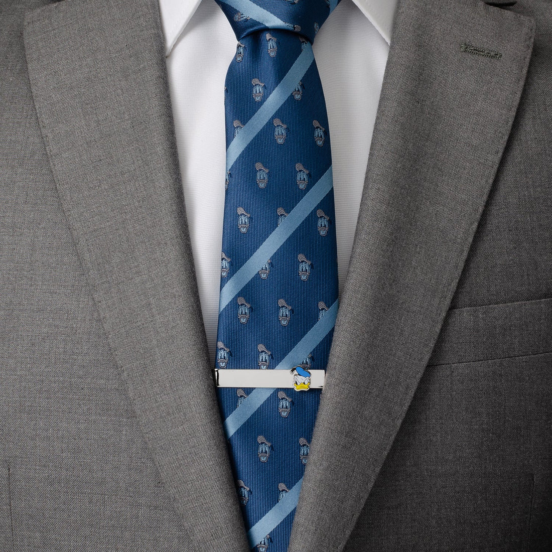 Donald Duck Silver Plated Tie Bar with Hidden Phrase - Image 2