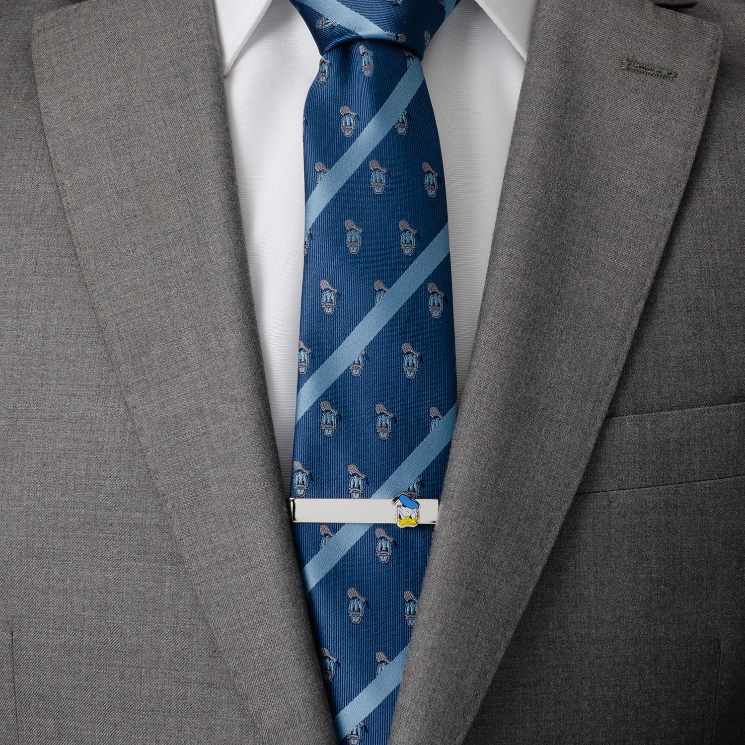 Donald Duck Silver Plated Tie Bar with Hidden Phrase - Image 2