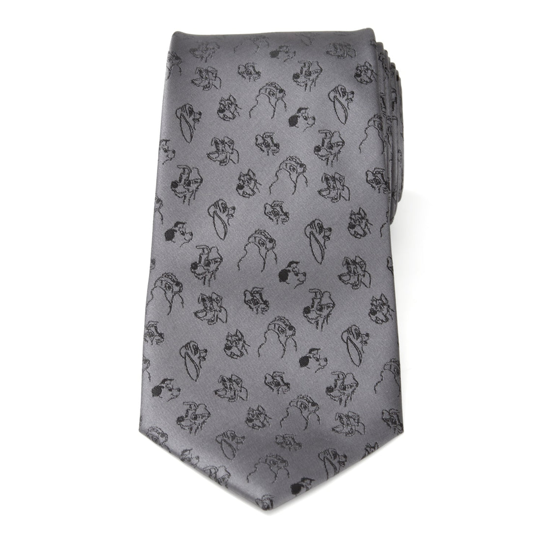 Disney Dogs Pattern Necktie in Iron Gray - Image 3