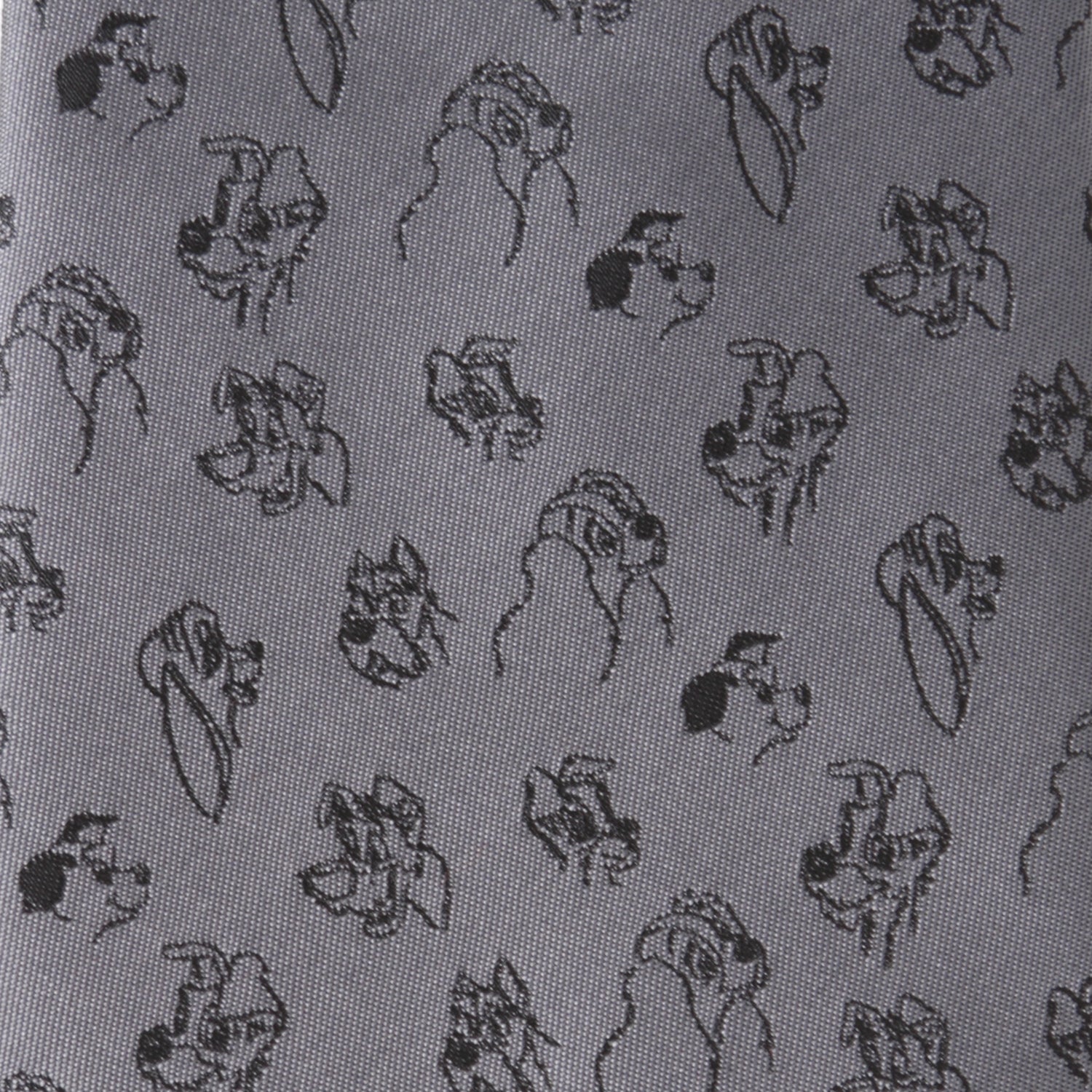 Disney Dogs Pattern Necktie in Iron Gray - Image 4