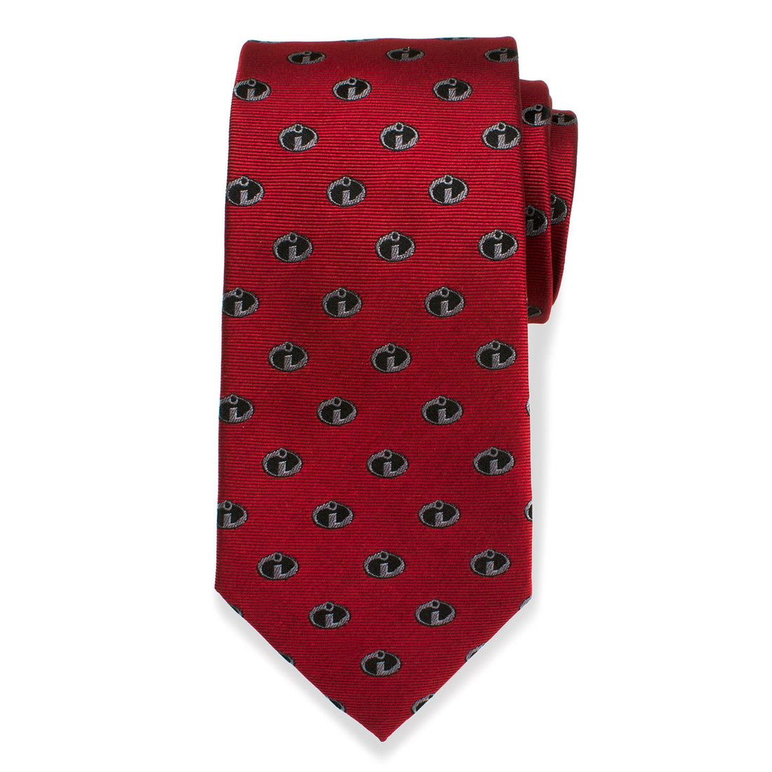 Disney Pixar The Incredibles Logo Tie in Deep Crimson Red - Image 3
