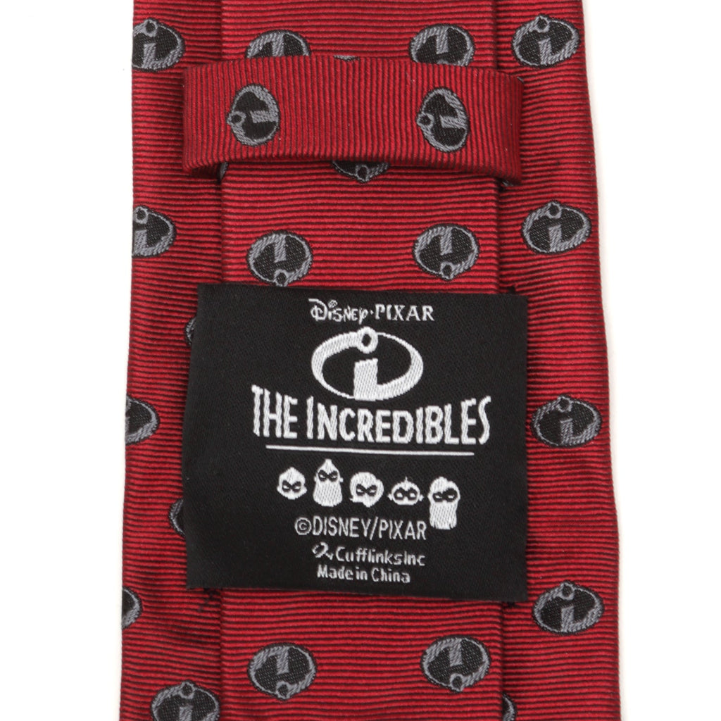 Disney Pixar The Incredibles Logo Tie in Deep Crimson Red - Image 4