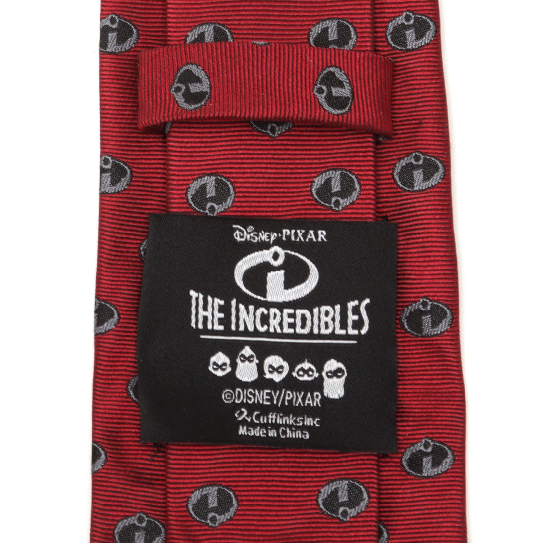 Disney Pixar The Incredibles Logo Tie in Deep Crimson Red - Image 4