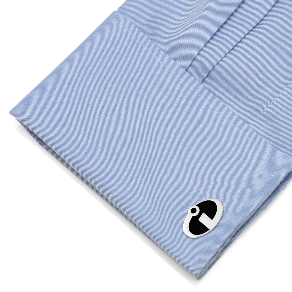Disney Pixar The Incredibles Logo Cufflinks Black Matte Finish - Image 3